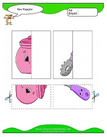 Kes Yapıştır Çalışma Sayfaları